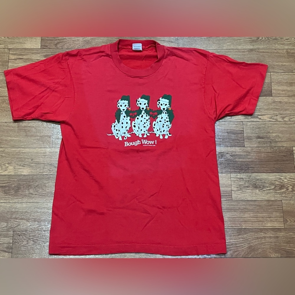 Vintage 90s Holiday Bough Wow Shirt Men’s Size Large